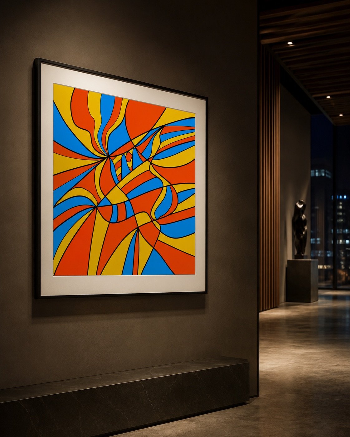Galerieansicht mit MAGLIDO Flow als gerahmtem Fine-Art-Print