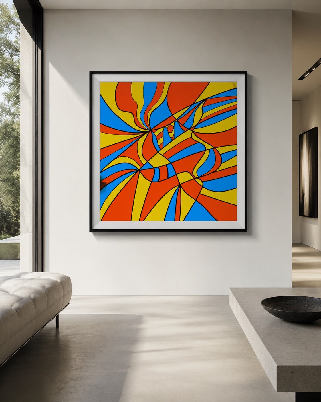 MAGLIDO Flow als gerahmter Fine-Art-Print in einem hellen Raum